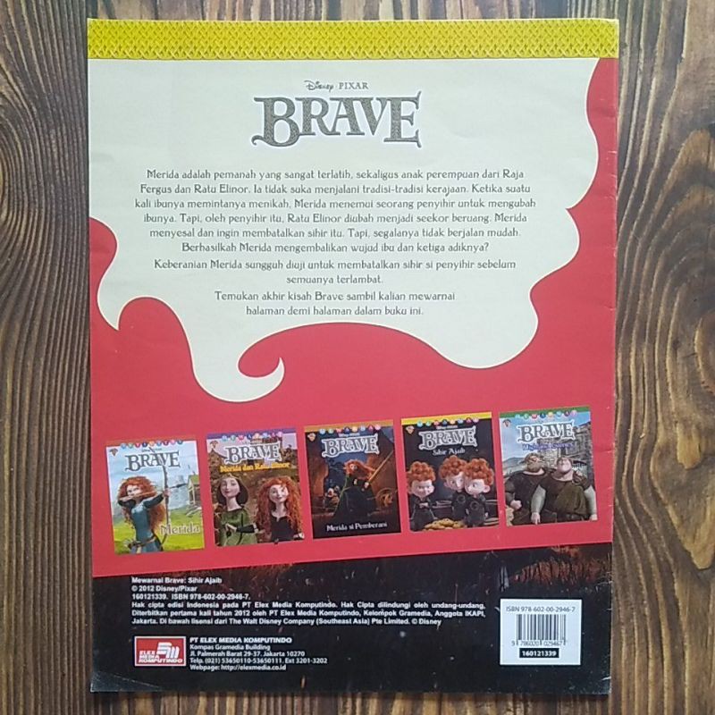 Buku Mewarnai - Disney Pixar Brave - Sihir Ajaib