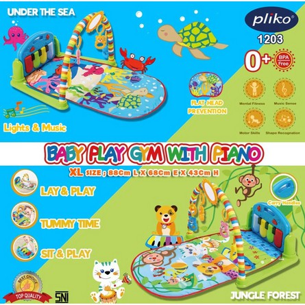 Pliko Baby Playgym with Piano / Mainan Bayi