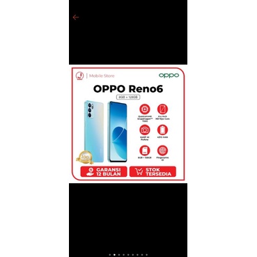 OppoReno6Ram8/128Second