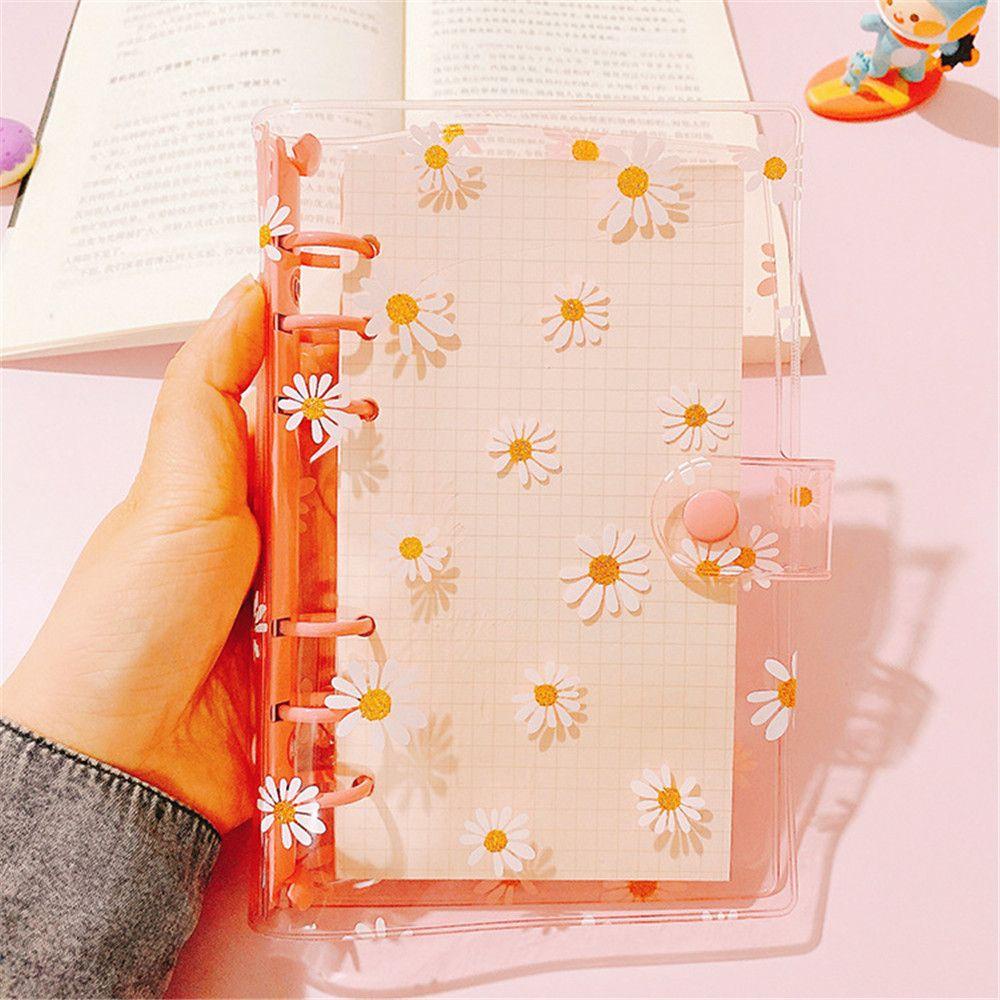 Nanas Transparan Folder PVC Penyimpanan Perlengkapan Sekolah File Notebook Binder