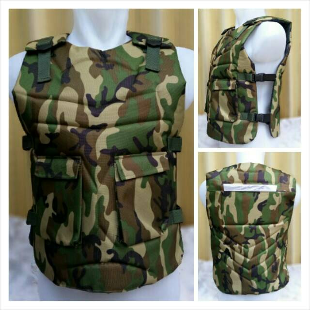 Rompi Motor / Pelindung Dada / Body Protector Bikers ARMY Loreng Tentara