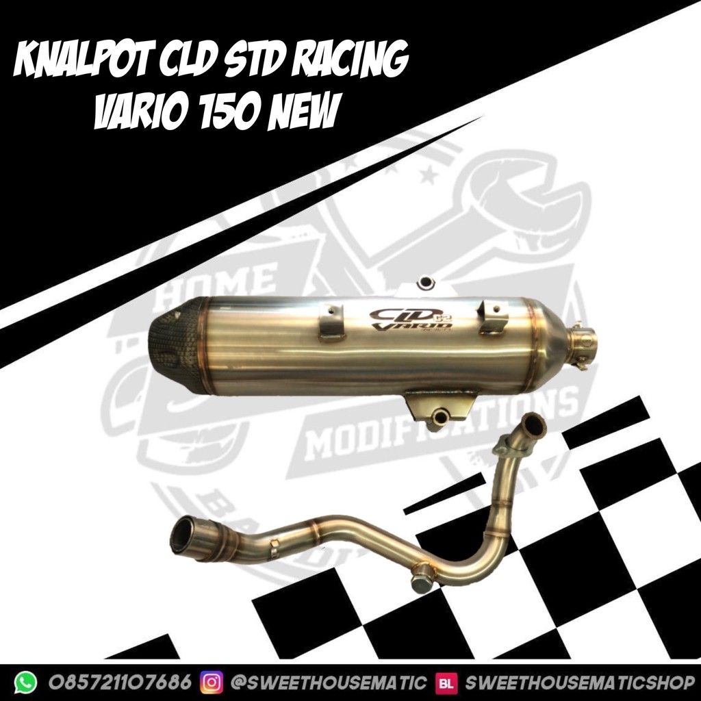 Knalpot standart racing cld vario 125/150 new