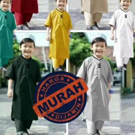 ℗ STELAN BAJU KOKO ANAK / GAMIS Set Anak Laki-Laki 1 - 10 Tahun ●