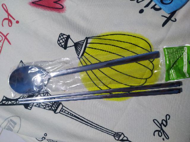 Sujeo Premium Set Korea Chopstick & Spoon Korean Sendok Sumpit Makan Korean