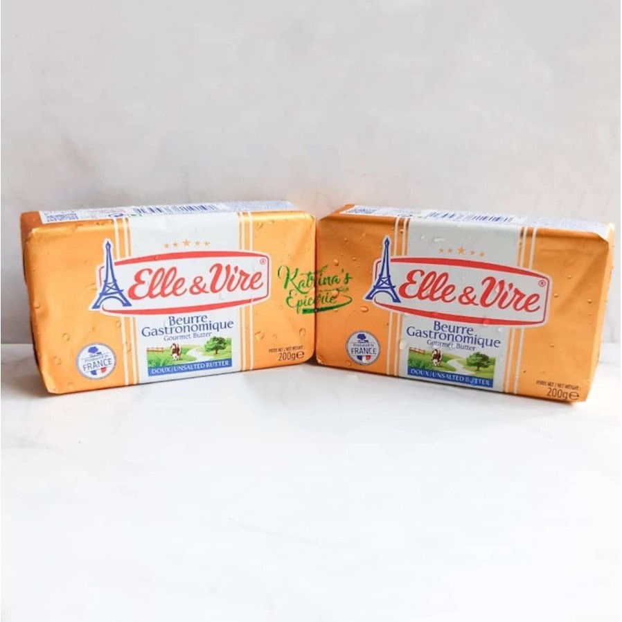 Elle &amp; Vire Unsalted Butter 200gr dengan Food Container - MENTEGA MPASI BAYI