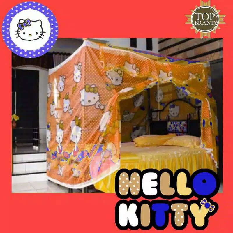 KELAMBU KARAKTER HELLO KITTY - KELAMBU ANTI NYAMUK UKURAN 200x200 cm