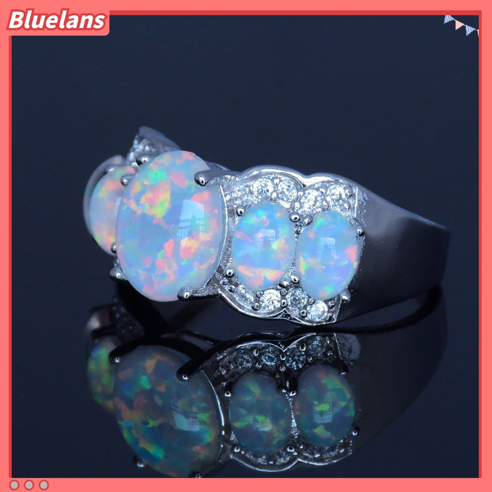 Cincin Opal Tiruan Bentuk Oval Untuk Wanita