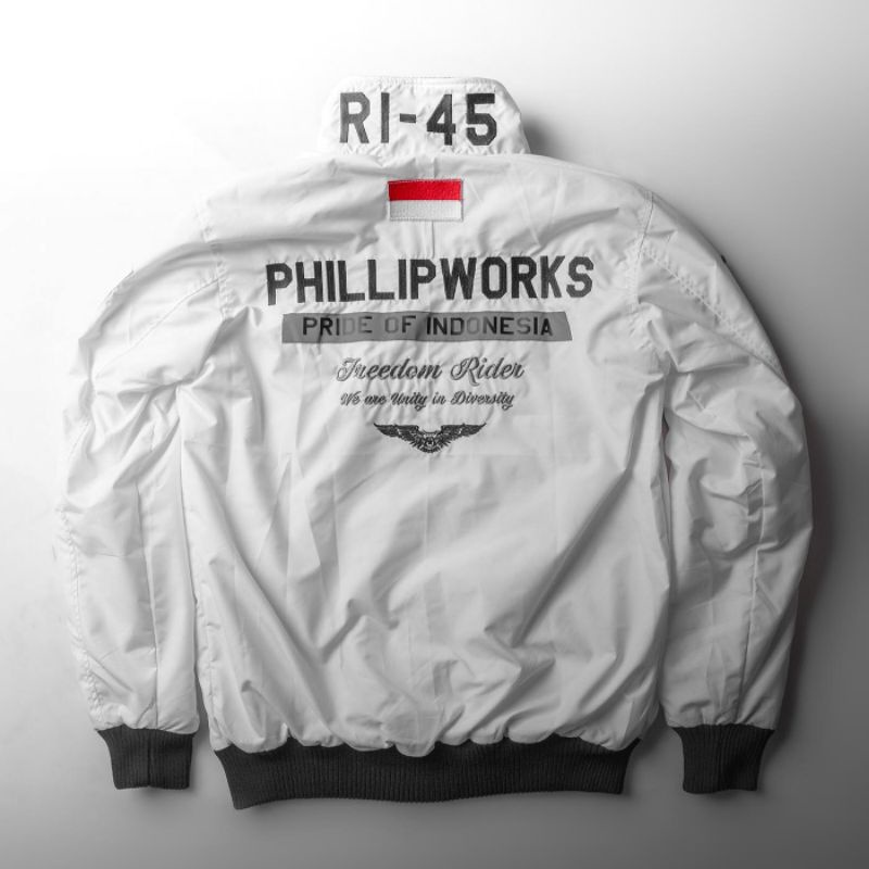 STHIRA | JACKET BOMBER PHILLIP WORKS PRIDE OF INDONESIA 2.0
