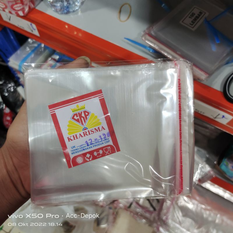 OPP ROTI - KANTONG PLASTIK OPP LEM KEMASAN ROTI DONAT KUE UK 9X9 CM ISI 100 LEMBAR