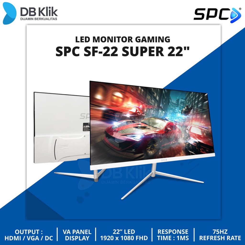 LED Monitor Gaming SPC SF-22 SUPER 22&quot; 75Hz FHD HDMI VGA - SPC SF 22