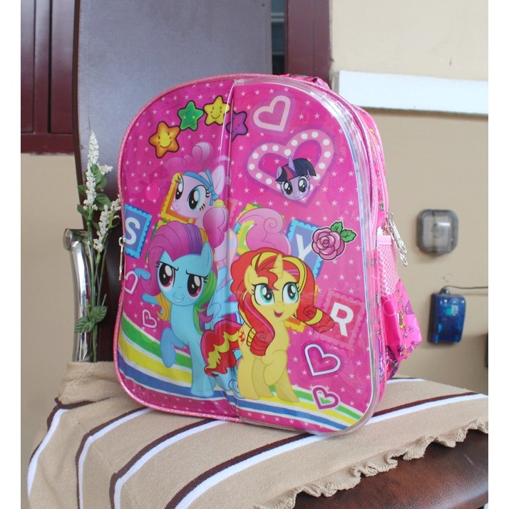 TAS ANAK 3 GAMBAR TAS ANAK SEKOLAH TAS ANAK IMPORT CEWEK FROZEN Hello Kitty LITTLE PONY TERBARU MURAH