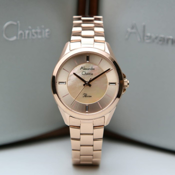 JAM TANGAN WANITA ALEXANDRE CHRISTIE AC 281RM ROSEGOLD ORIGINAL