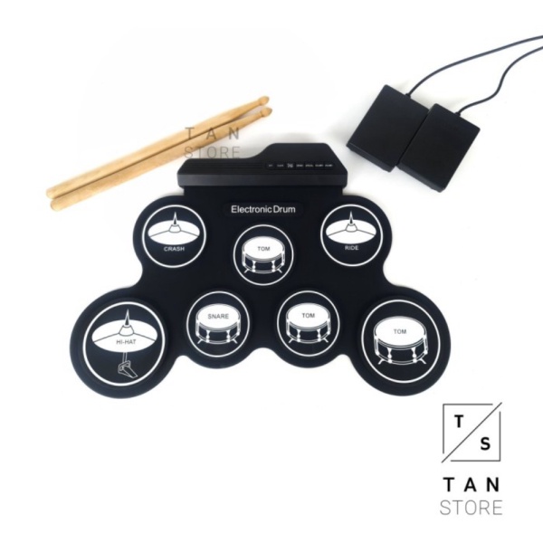 Digital 7 Portable Digital Diskon Drum Pad / Drum Portable Jual