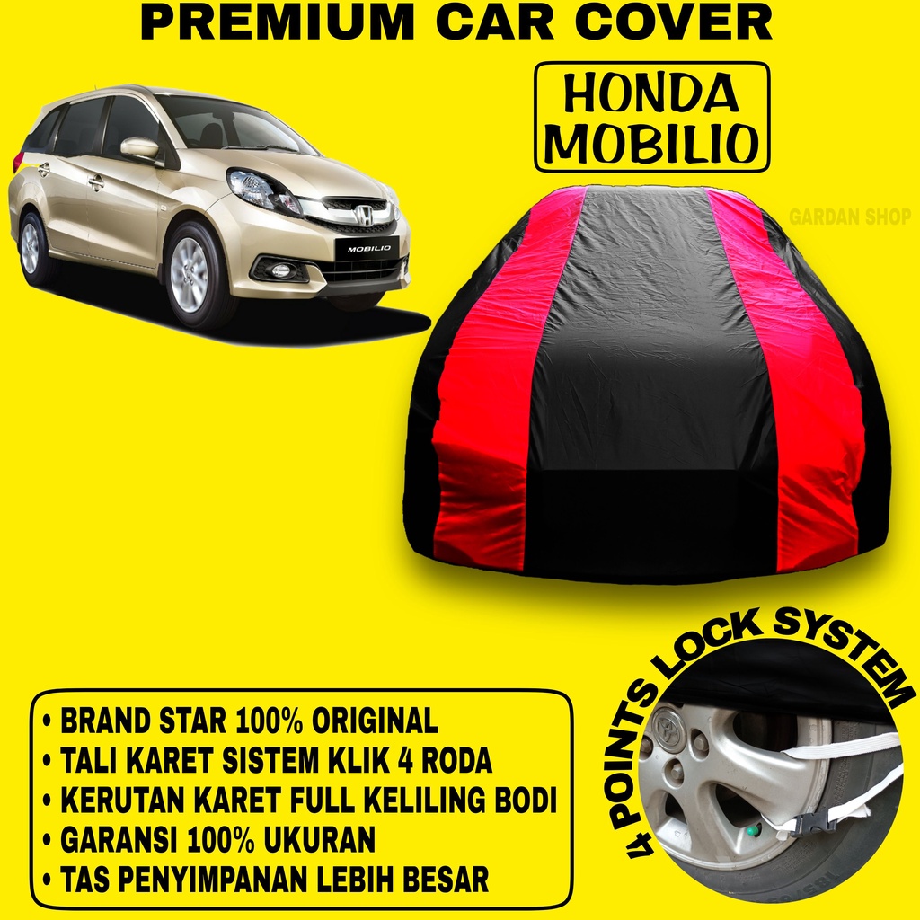 Body Cover HONDA MOBILIO Sarung Strip MERAH Cover Penutup Bodi Mobil Honda Mobilio Waterproof