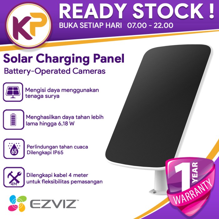 EZVIZ SOLAR PANEL C Solar Charging Panel Designed for EZVIZ Batterycam