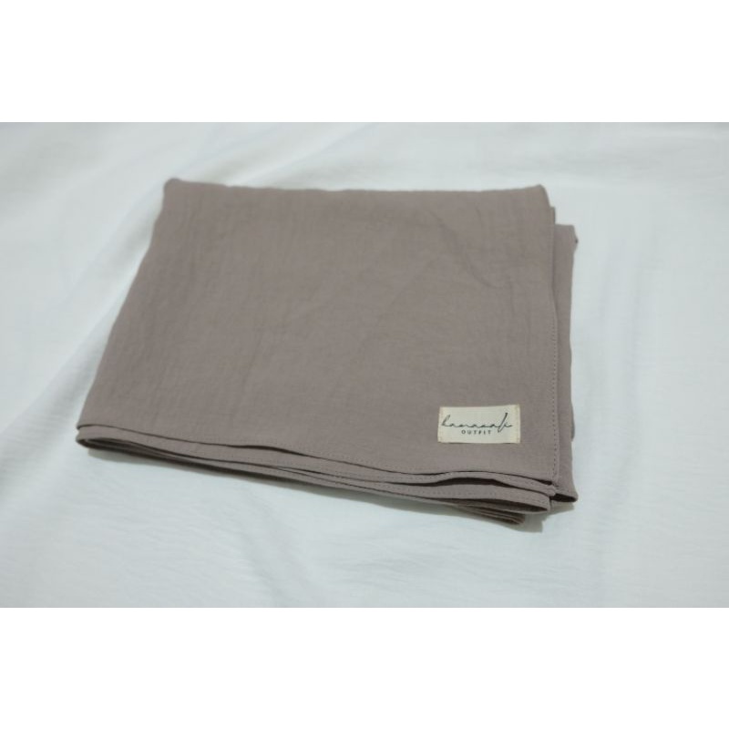 Pashmina Airflow Crinkle Premium 200x75 Syar'i Nami Shawl SALE NOW! GET IT FAST-Latte