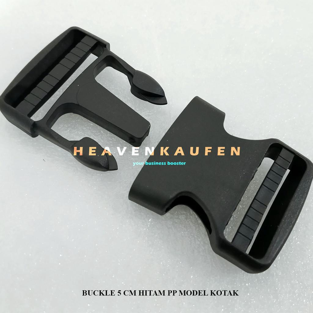 Buckle Slop Kunci Sodok 5 cm Hitam PP Murah Model Kotak