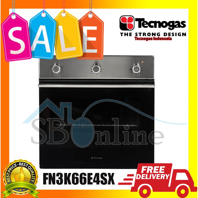 Tecnogas FN3K66E4SX Oven Tanam