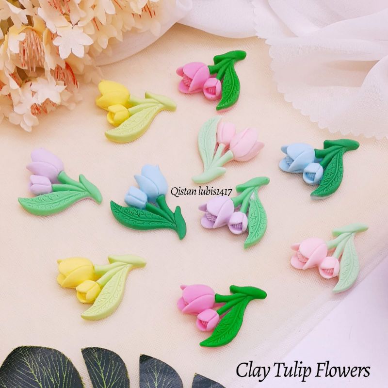 Clay Bunga Tulip dan Rose Flower