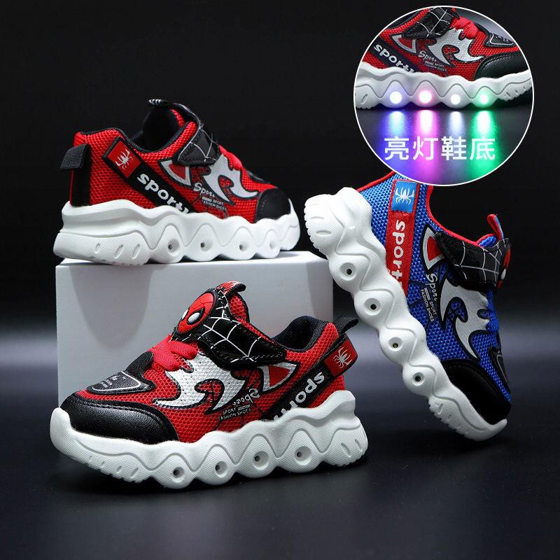 (LOLI-JKT) SP-L008 SEPATU LED TERBARU ANAK COWOK IMPORT  SEPATU SNEAKER 21-30  (LT.1)