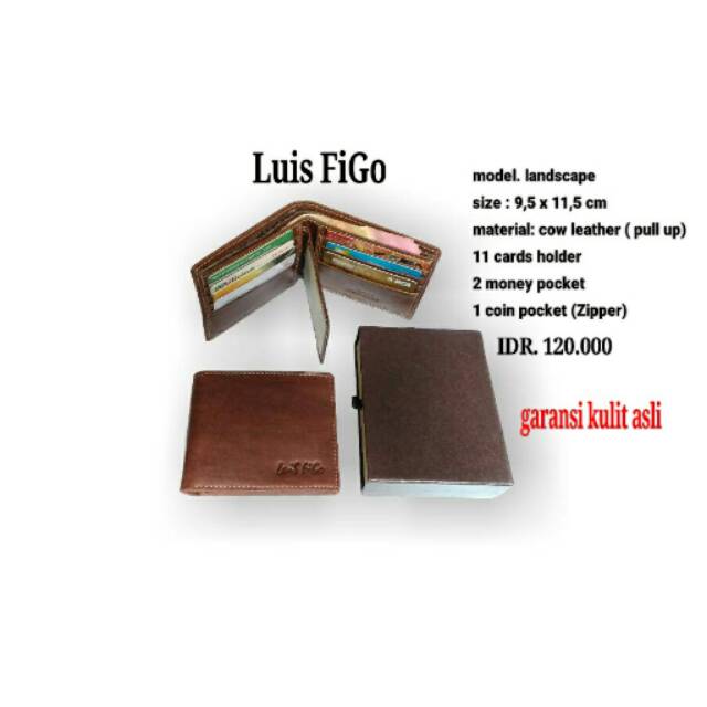 Dompet pria kulit asli Luis Figo