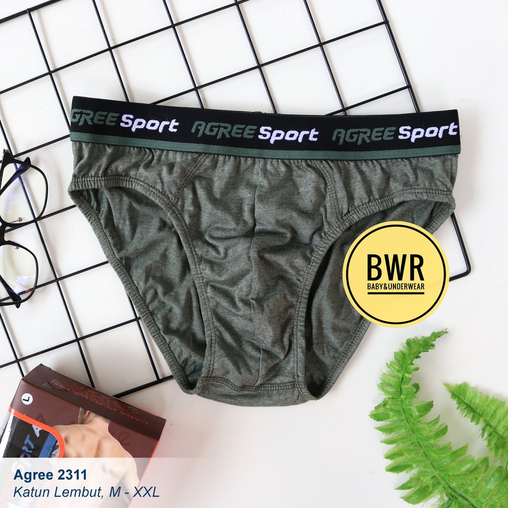 [ 3pc ] AGREE | CD AGREE 2311 | Celana Dalam Sempak Pria Dewasa 2311 Karet Boxer Lembut