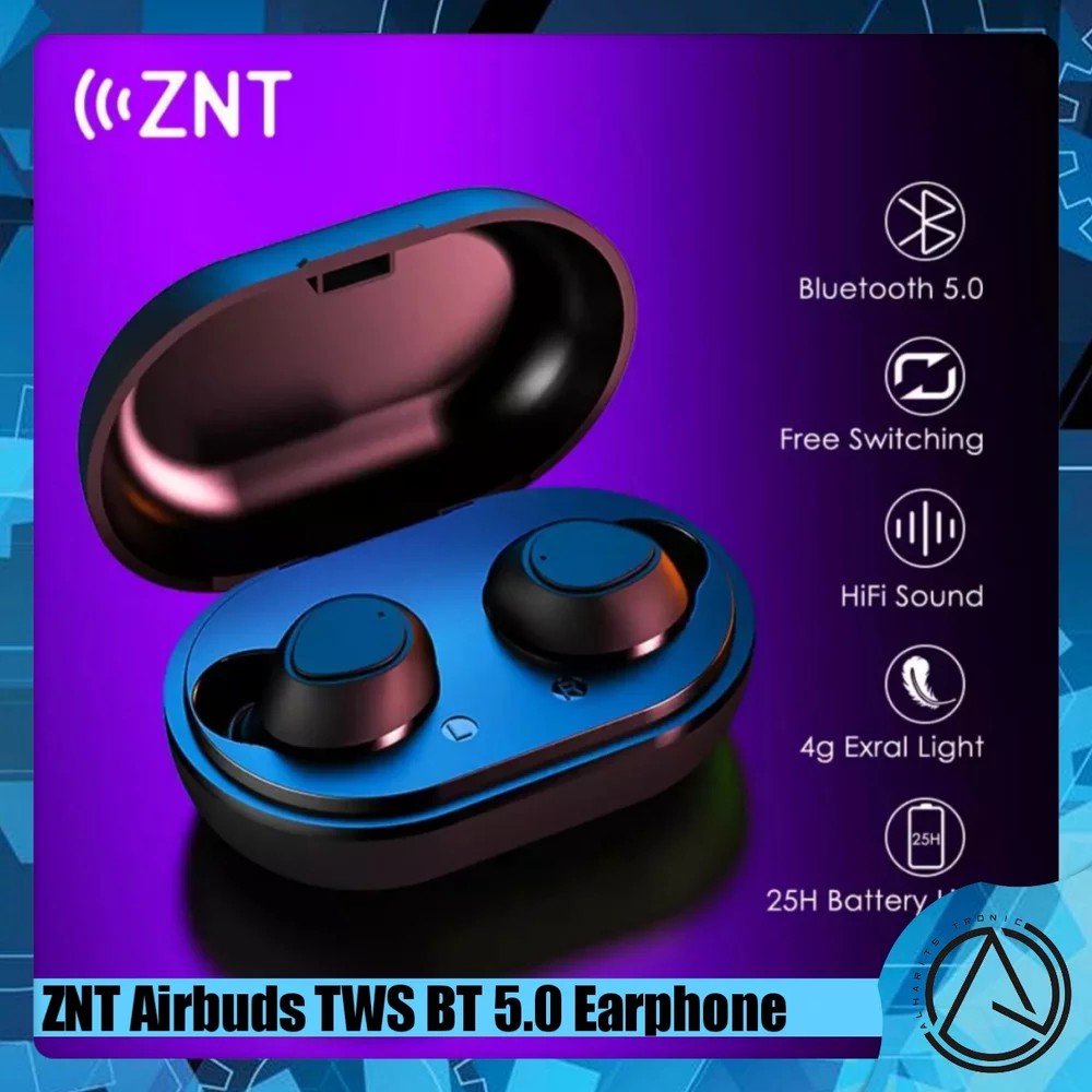 ZNT Airbuds TWS Bluetooth 5.0 Earphone - IPX5 True Wireless Earbuds