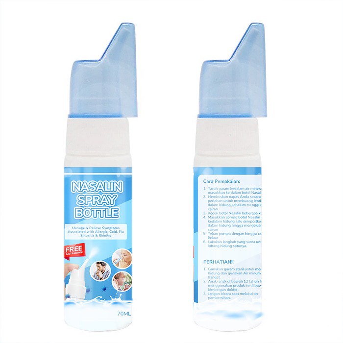 Botol Nasal Spray Semprot Bersih Cuci Hidung Sinusitis Rhinitis 70 ml / Nasalin Spray Bottle