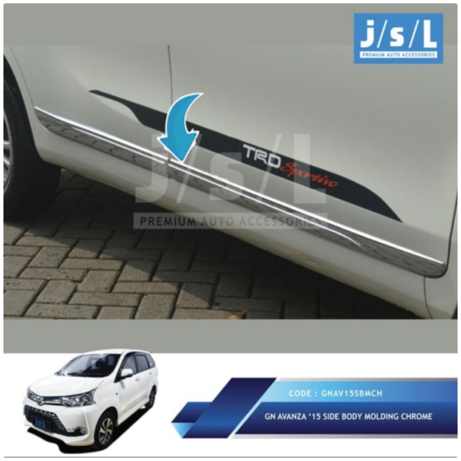 List Pintu Samping List Body Samping Toyota Grand New Avanza Cover Luxury Chrome