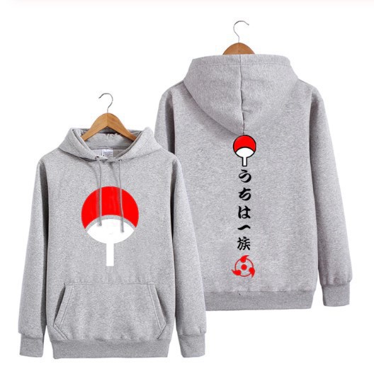 Jaket Hoodie Naruto Uchiha Big Size S M L XL 2XL 3XL 4XL 5XL - Casual Pria Wanita