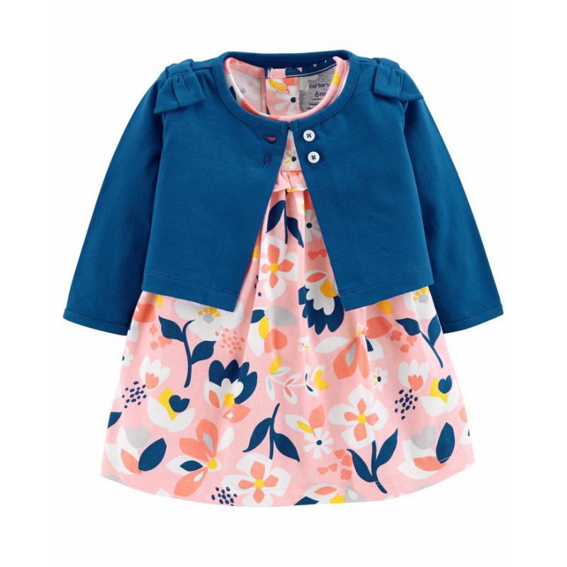 DRESS ROMPER CARDIGAN CARTER'S ANAK BAYI CEWEK C1037-5