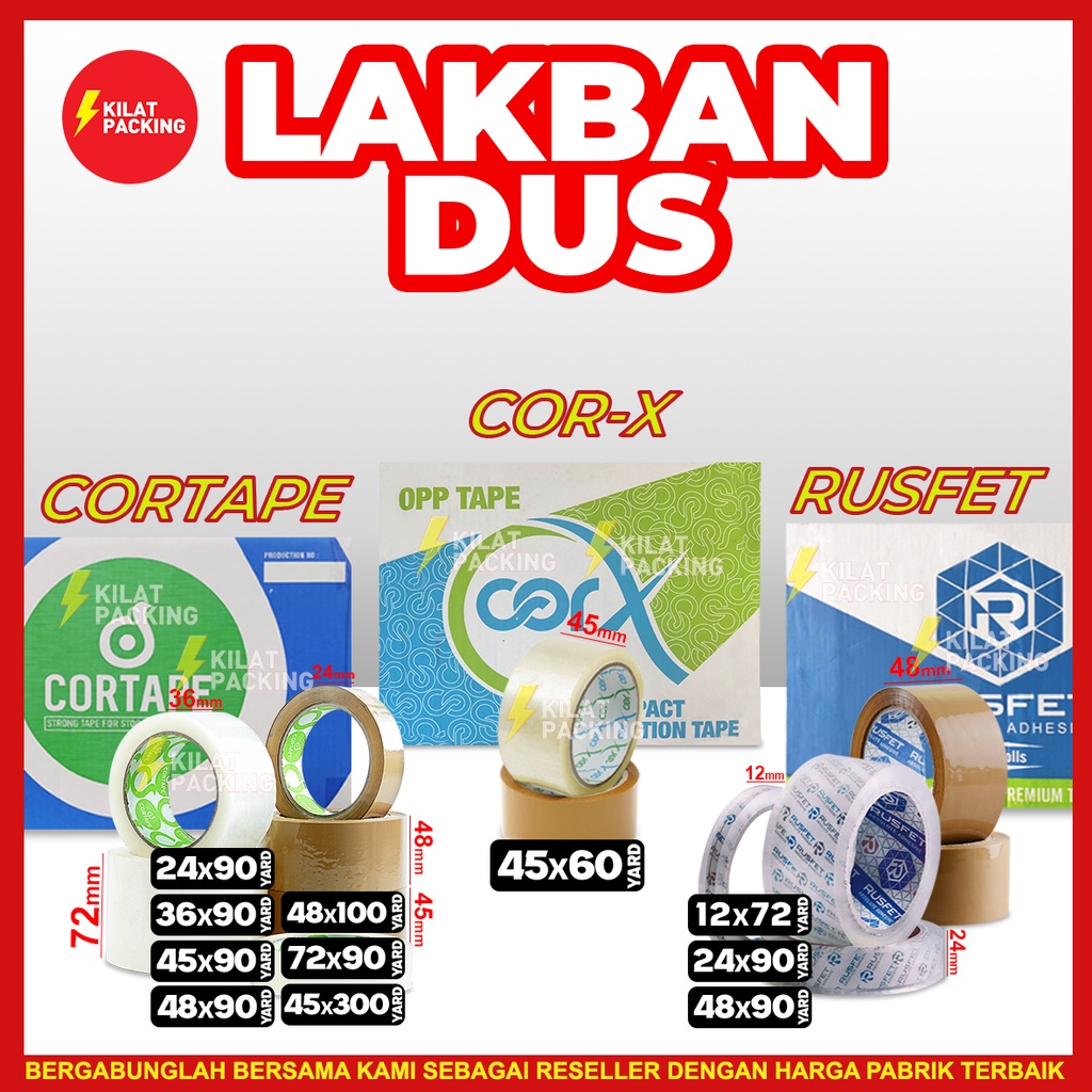 

Plakban Isolasi Bening Selotip Coklat OPP Tape Solatip DUS KARGO
