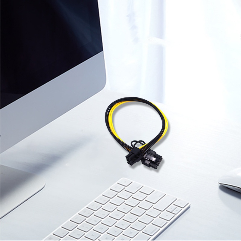 Kabel Ekstensi Power Supply btsg 6pin Ke 8Pin Kabel Adaptor 8Pin GPU 6pin Male to 8Pin (6+2) Male Graphics Card Power