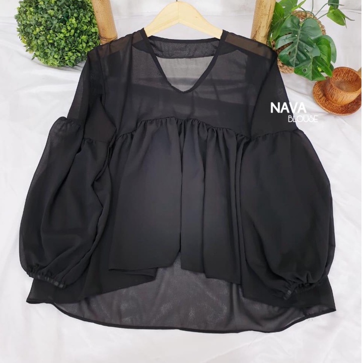 INZA BLOUSE CERUTI / DEALOVA BLOUSE CERUTY BABYDOLL TERLARIS TERBARU  BLOUSE WANITA CERUTY korean LEHER V