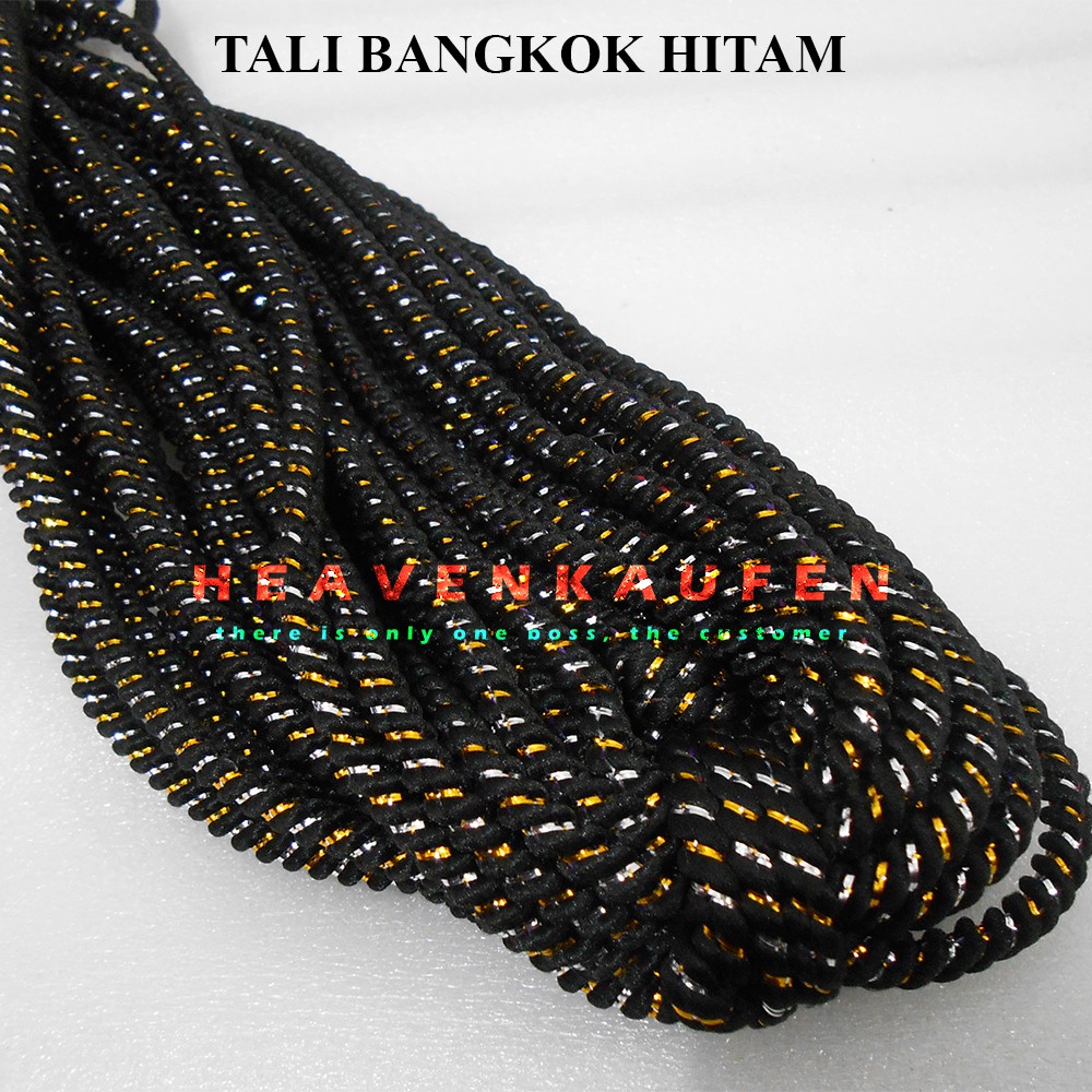 Tali Bangkok Warna Hitam Diameter 6 mm Meteran