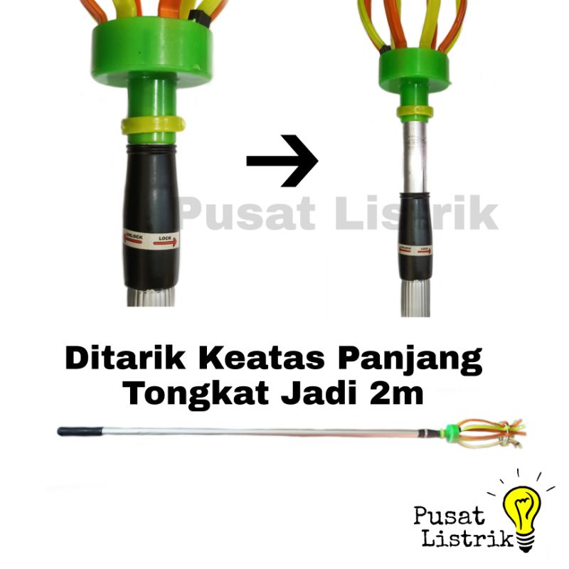 Tongkat Lampu 2meter 8 Jari Dexicon Stick Pengganti Lampu Pasang Putar 2m