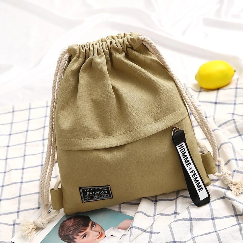 SANSURBAGS RANSEL SERUT WANITA HOME - Stringbag Korea Termurah-Mocca