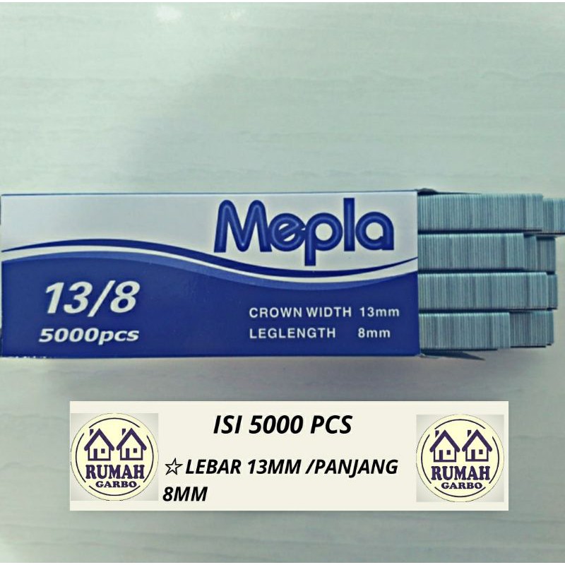 

5000PCS Isi Staples Tembak 13/8 mm MEPLA Stapler Gun Tacker 13 / 8