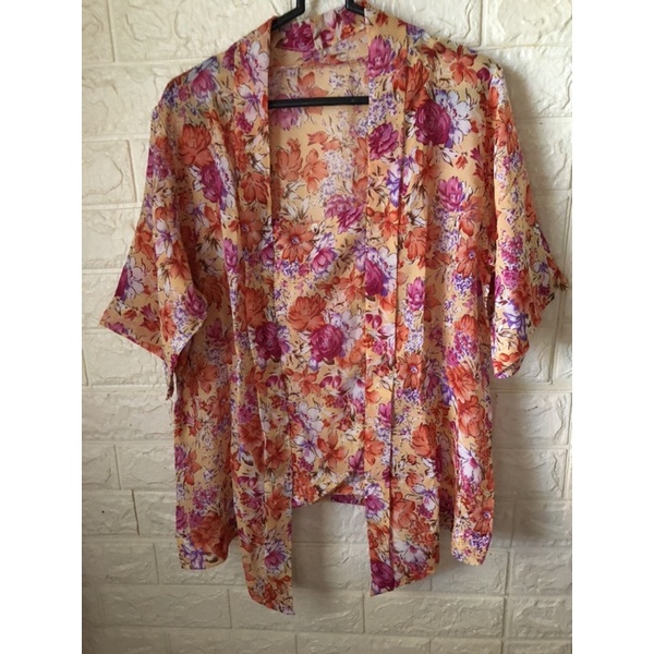 Kebaya Bali Sifon Bunga Jumbo LD 110 / Kebaya ngayah / Tedun