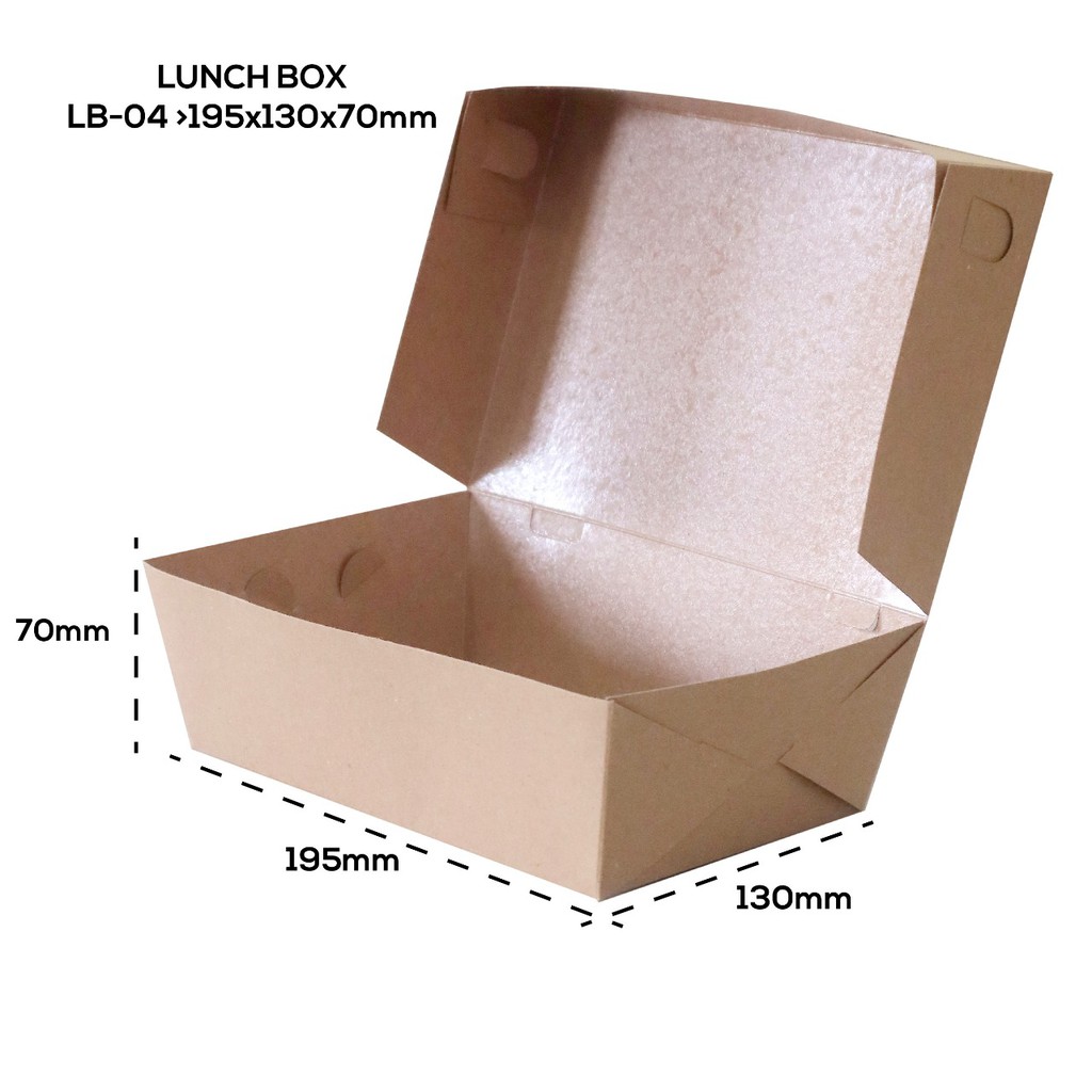 Paper Lunch Box Size XL Lunch Box XL (LB4K4-19.5X13X7 Cm)