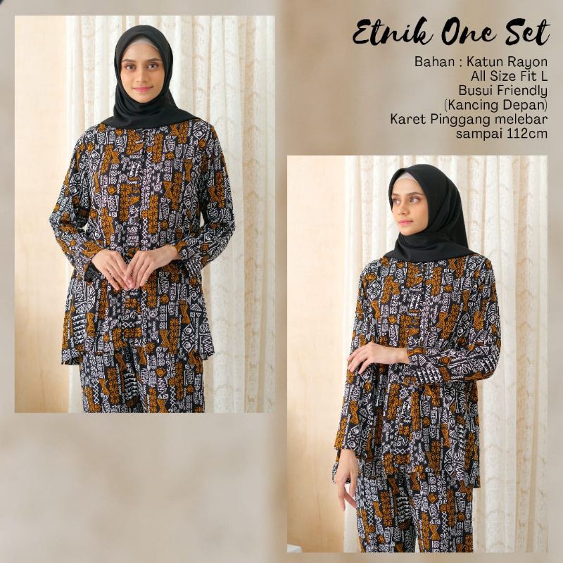 Piyama Dewasa Etnik One Set Setelan Termurah Bahan Katun Rayon Premium Nyaman Dipakai Bisa Cod