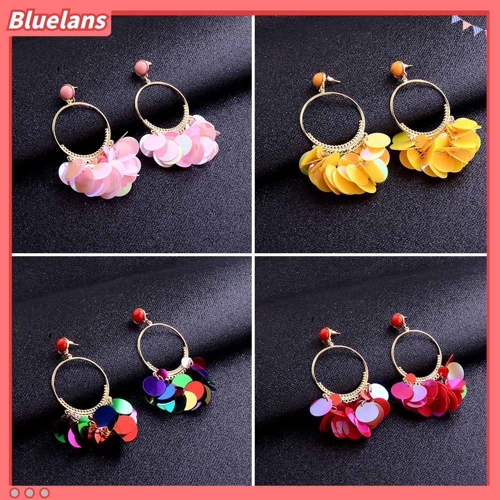 Anting Stud Hoop Juntai Gaya Bohemian Untuk Wanita