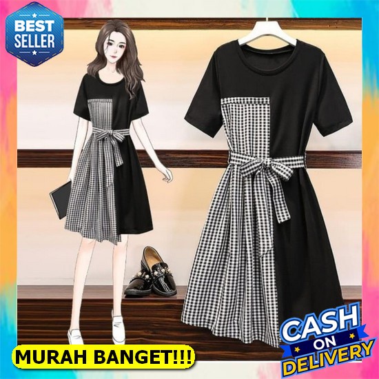 Termurah Jumbo Dress Tille Brukat Pesta Natal Imlek Akhir Tahun 2021 2022 Model Midi Mewah Gliter Mu