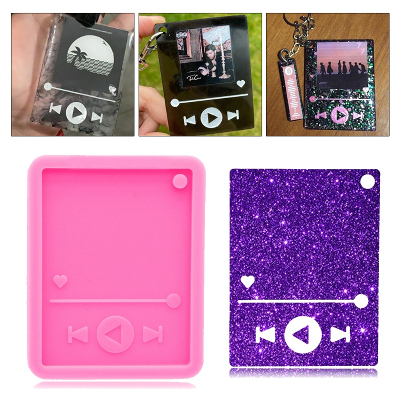SIY  Music Player Keychain Epoxy Resin Mold DIY Crafts Casting Tools Jewelry Pendant Silicone Mould