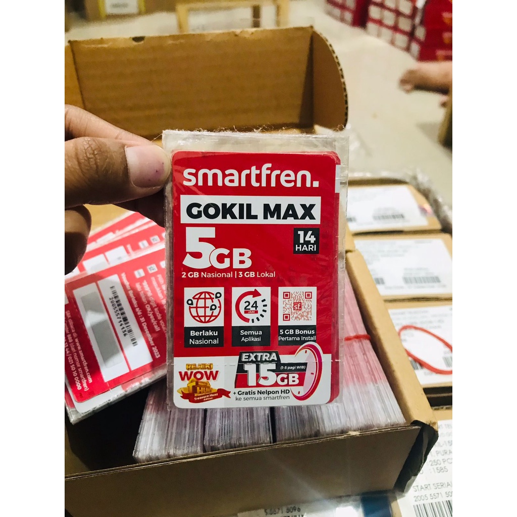 VOUCHER SMARTFREN GOKIL MAX 5GB (TOTAL KUOTA 20GB )