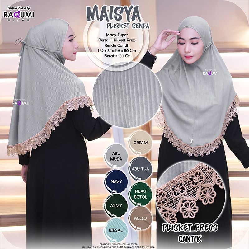 Maisya Plisket Renda Original Raqumi Hijab