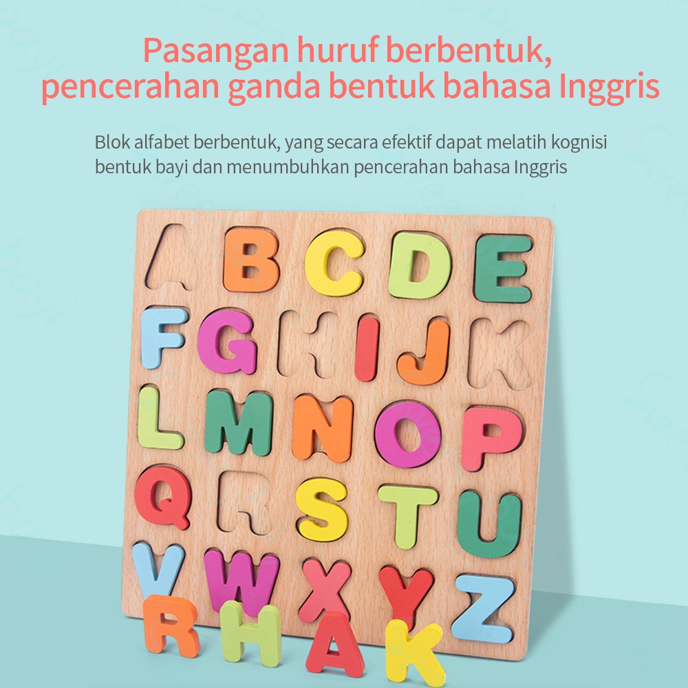 Sweetybayi  Mainan edukasi anak jigsaw puzzle wooden toys