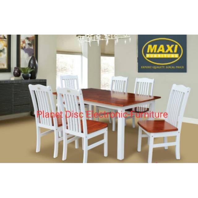 Meja Makan Kayu Solid 6 person