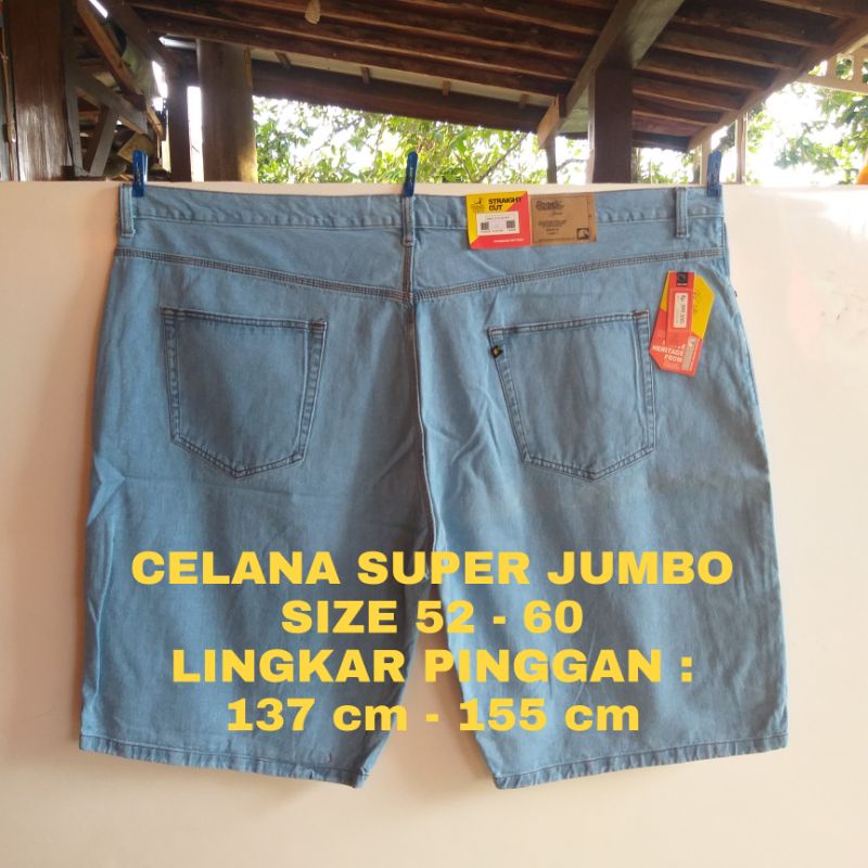 CELANA JEANS PANJANG &amp; PENDEK PRIA SUPER DUPER JUMBO 52-60