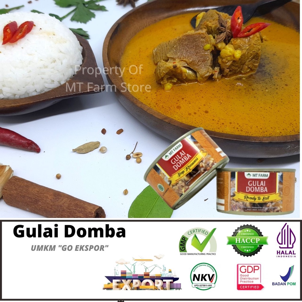 

Gulai Domba Kaleng Bumbu Instan Makanan Siap Saji Kemasan Kaleng Khas Jawa Barat MT Farm 220 Gram